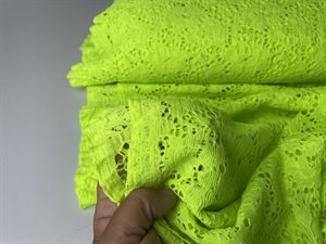 Stræk blonde - med fint mønster i frisk lime